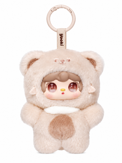 Yooki Take A Bite Of Bear Series Vinyl Plush Pendant Cream Bear